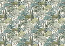 Сине-зелёные обои Grandeco Karuna A 76302